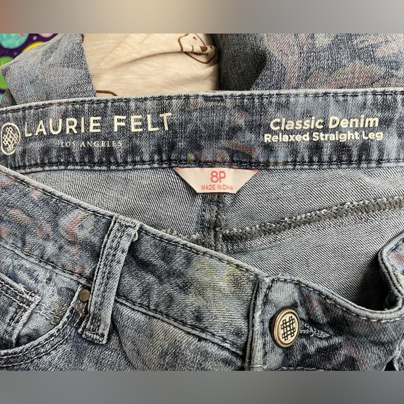 Laurie Felt Petite Floral Relaxed Straight Jeans Medium A4718210 - Picture 8 of 9